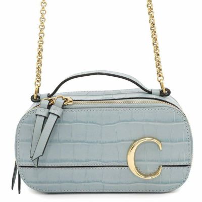 クロエ チェーンショルダーバッグ クロエシー ミニバニティバッグ 型押しレザー CHC20SS225A87 Chloe 安心保証