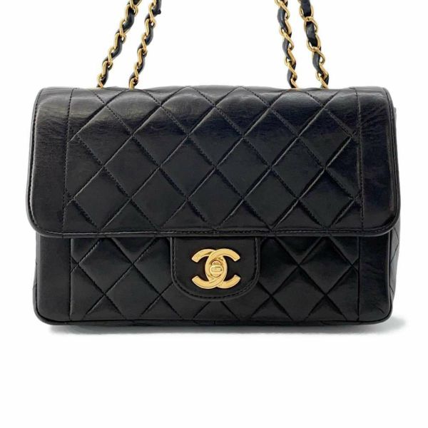 シャネル チェーンショルダーバッグ ダイアナ マトラッセ ココマーク ラムスキン A05289 CHANEL 黒