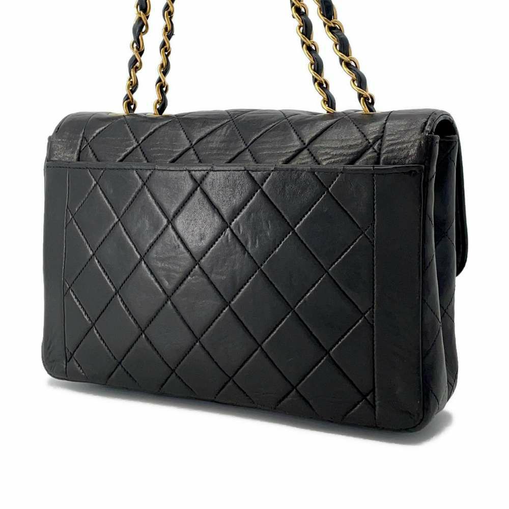 シャネル チェーンショルダーバッグ ダイアナ マトラッセ ココマーク ラムスキン A05289 CHANEL 黒