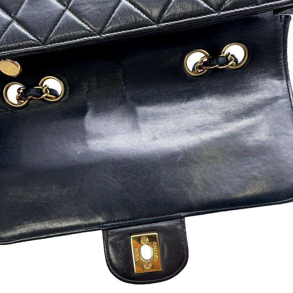 シャネル チェーンショルダーバッグ ダイアナ マトラッセ ココマーク ラムスキン A05289 CHANEL 黒