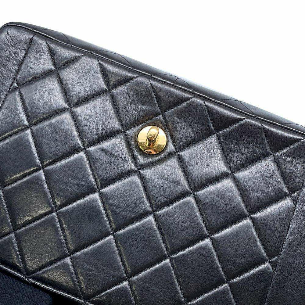 シャネル チェーンショルダーバッグ ダイアナ マトラッセ ココマーク ラムスキン A05289 CHANEL 黒