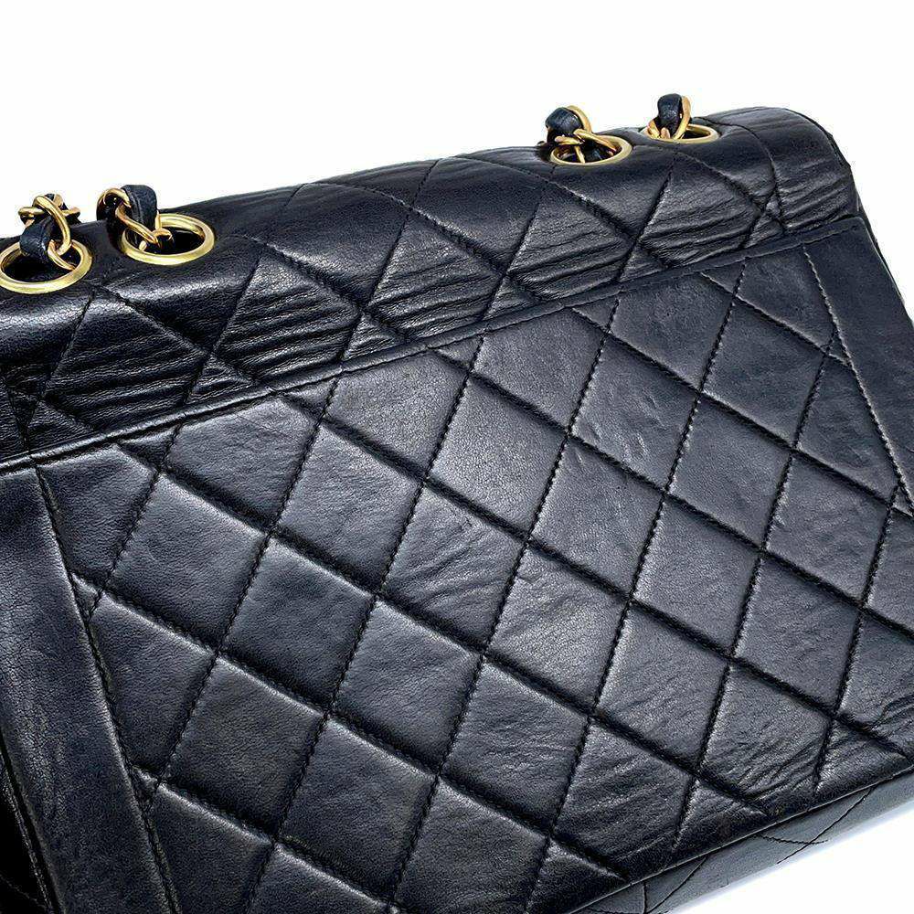 シャネル チェーンショルダーバッグ ダイアナ マトラッセ ココマーク ラムスキン A05289 CHANEL 黒