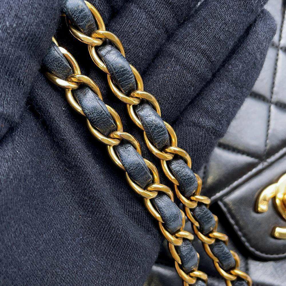 シャネル チェーンショルダーバッグ ダイアナ マトラッセ ココマーク ラムスキン A05289 CHANEL 黒