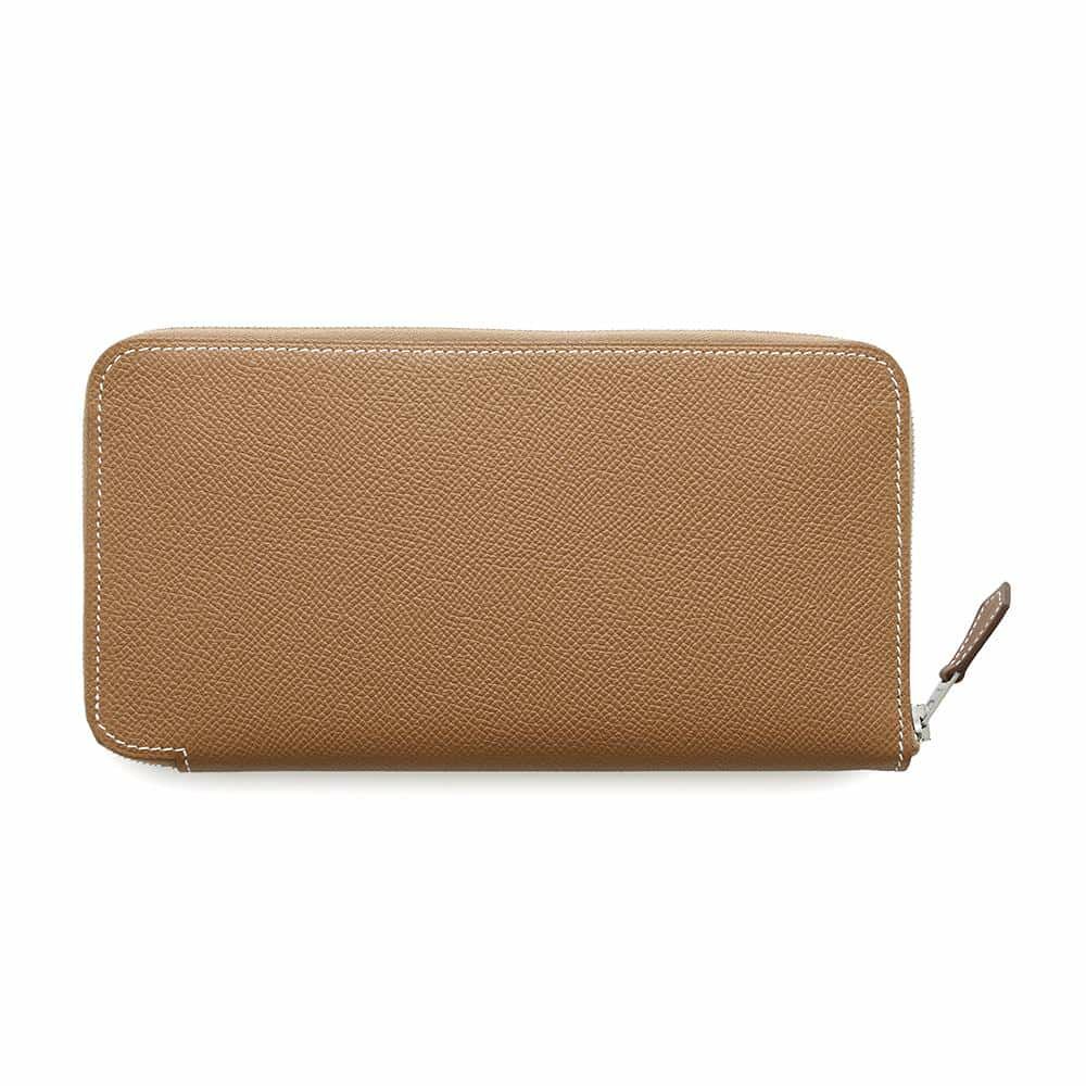 エルメス 長財布 アザップロング シルクイン ゴールド/シルバー金具 エプソン U刻印 財布