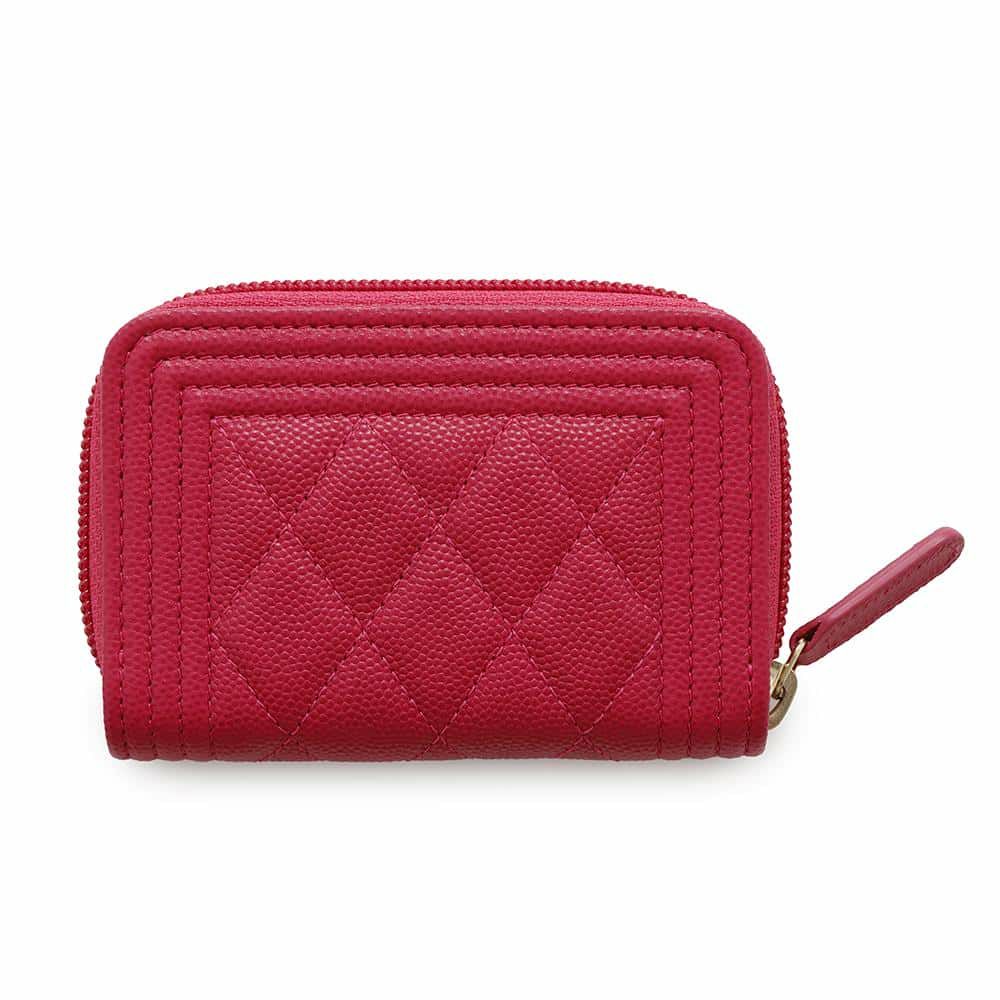 シャネル コインケース ボーイシャネル ジップ コインパース マトラッセ キャビアスキン A80602 CHANEL 財布