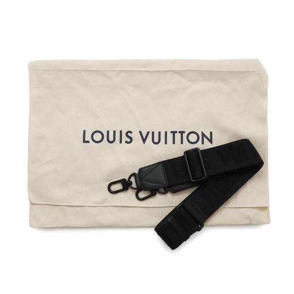 ルイヴィトン ショルダーバッグ テイクオフ・メッセンジャー グレインレザー M57080 LOUIS VUITTON ブラック 黒