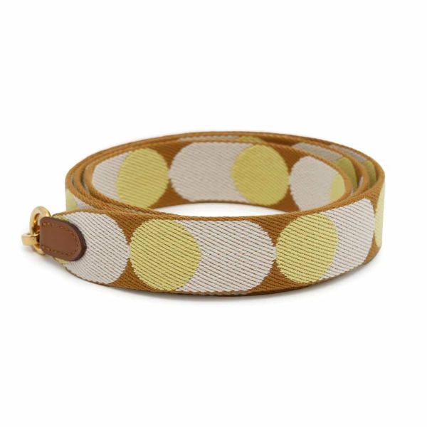 エルメス ショルダーストラップ バンドリエール サングル フリッパーボール ナタ/セサミ/ジョーヌプッサン/ゴールド金具 Z刻印