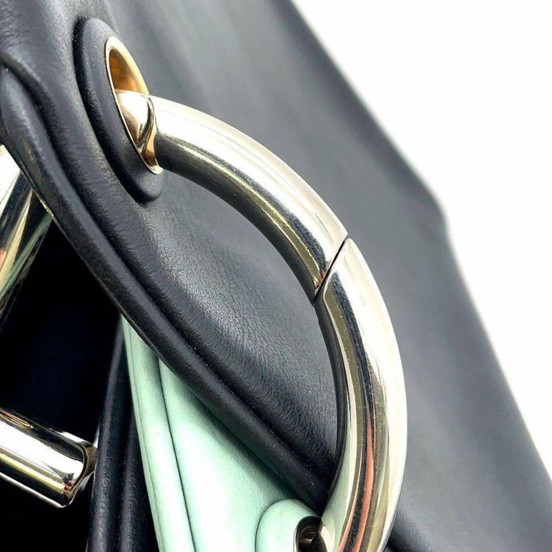 フェンディ クラッチバッグ トリプレット レザー パイソン 8BS009 FENDI バッグ 黒