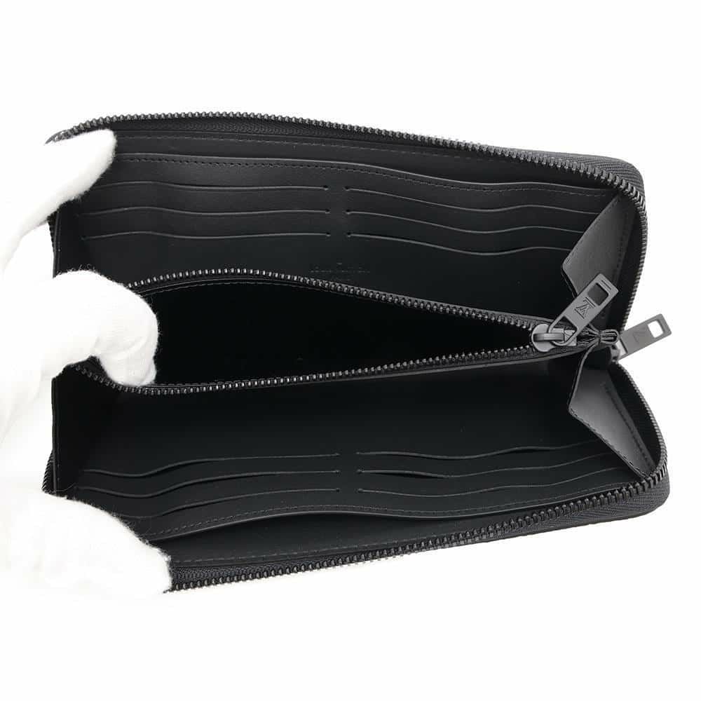 ルイヴィトン 長財布 ジッピーウォレット・ホリゾンタル LV アエログラム M80334 LOUIS VUITTON 財布 メンズ 黒
