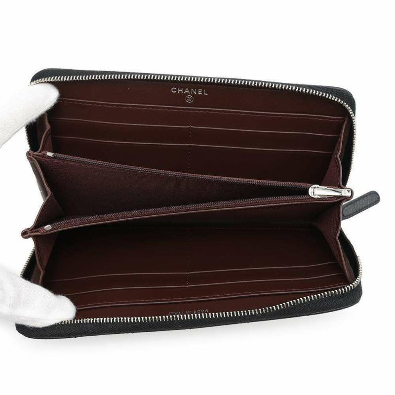 シャネル 長財布 クラシック ロング ジップ ウォレット ココマーク ●素材● キルティング AP0242 CHANEL マトラッセ