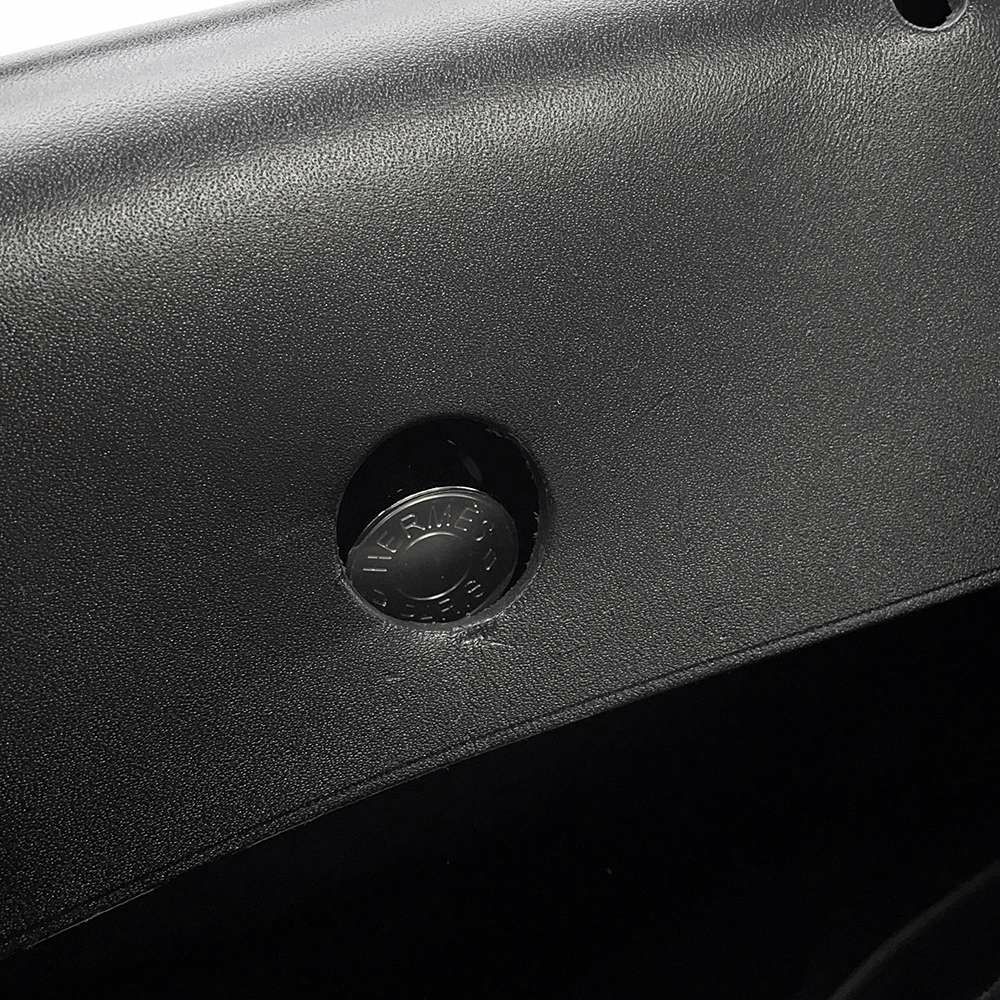 エルメス ショルダーバッグ エールバッグジップMM ブラック/シルバー金具 ヴァッシュハンター /トワルミリタリー B刻印 黒