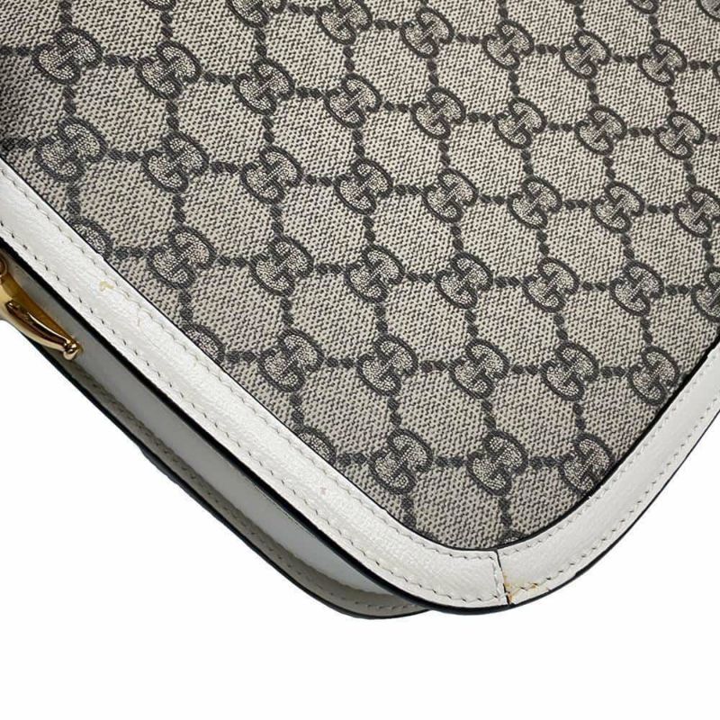 グッチ ショルダーバッグ 1955 ホースビット GGスプリーム 602204 GUCCI バッグ 白