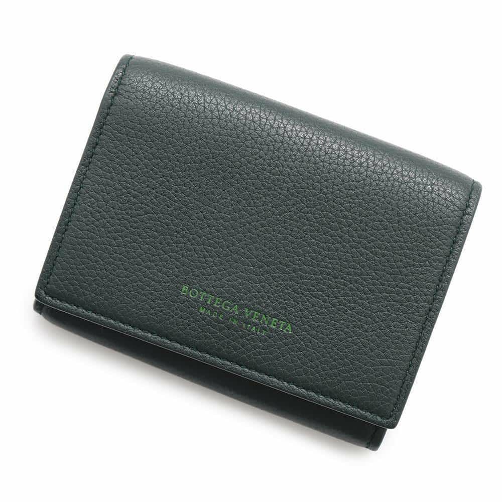 ボッテガヴェネタ 三つ折り財布 ロゴ レザー BOTTEGA VENETA 財布 コンパクトウォレット
