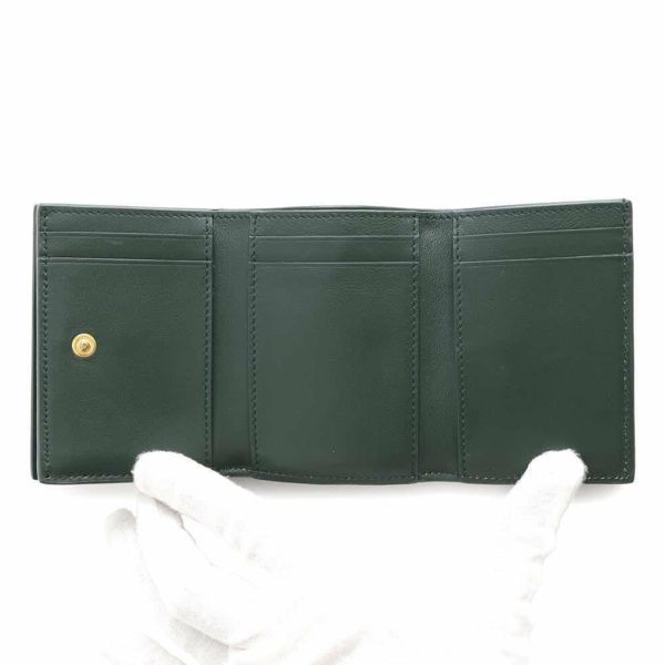 ボッテガヴェネタ 三つ折り財布 ロゴ レザー BOTTEGA VENETA 財布 コンパクトウォレット