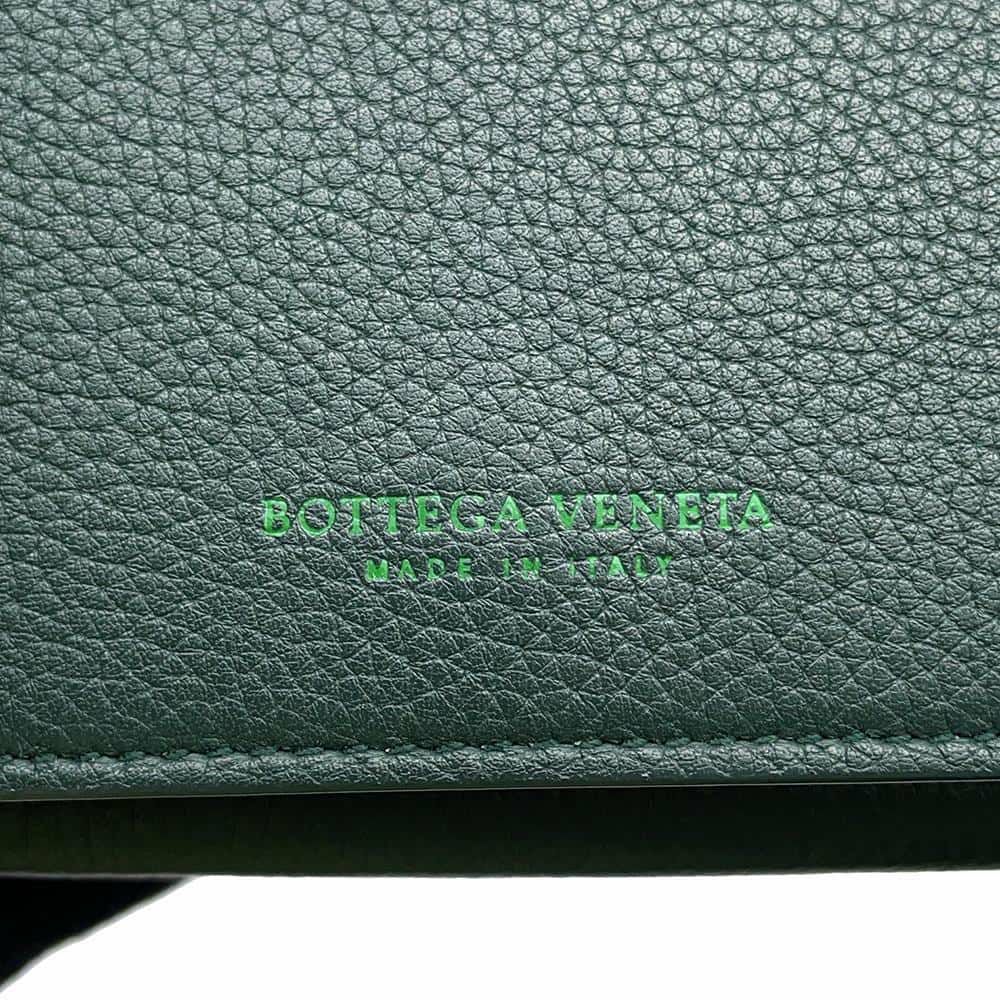 ボッテガヴェネタ 三つ折り財布 ロゴ レザー BOTTEGA VENETA 財布 コンパクトウォレット