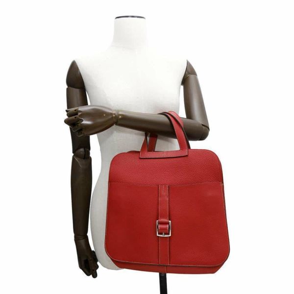エルメス ハンドバッグ アルザン31 ルージュカザック/シルバー金具 トリヨンクレマンス C刻印 2way