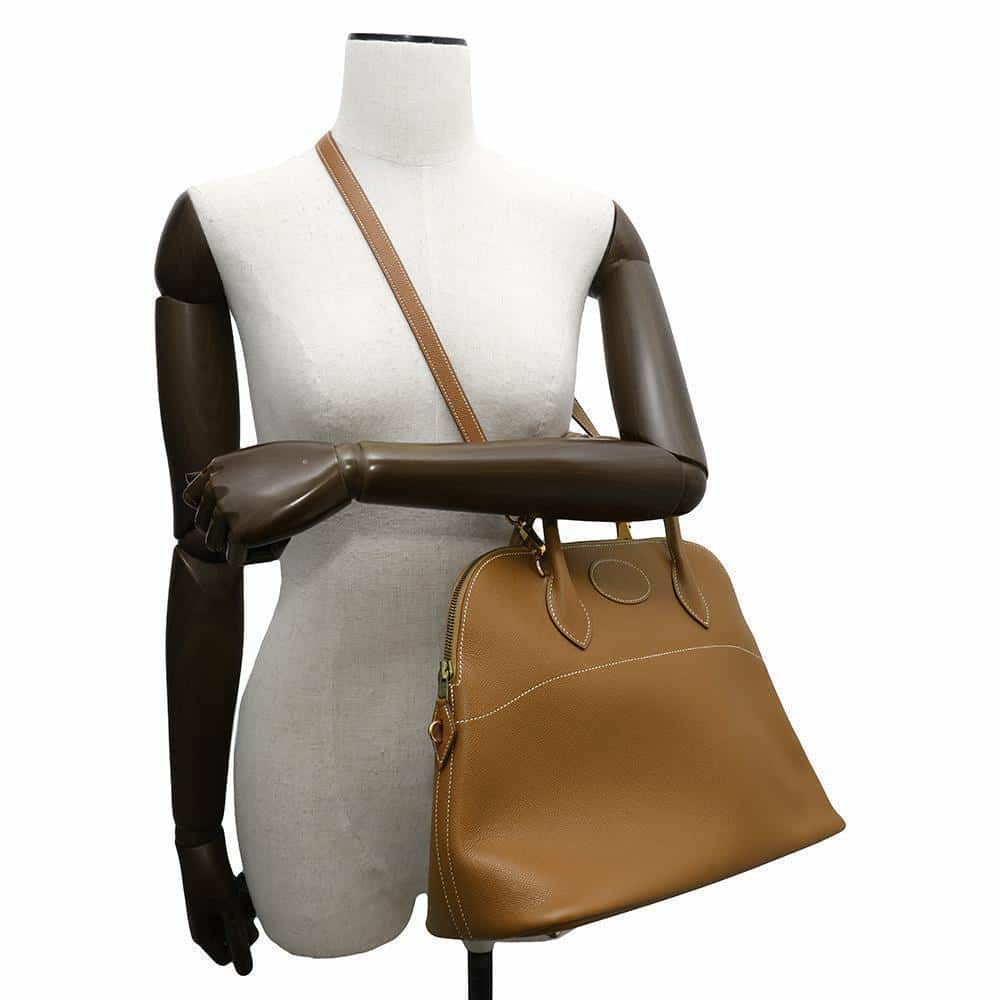 エルメス ハンドバッグ ボリード35 ゴールド/ゴールド金具 クシュベル □E刻印 2wayショルダー