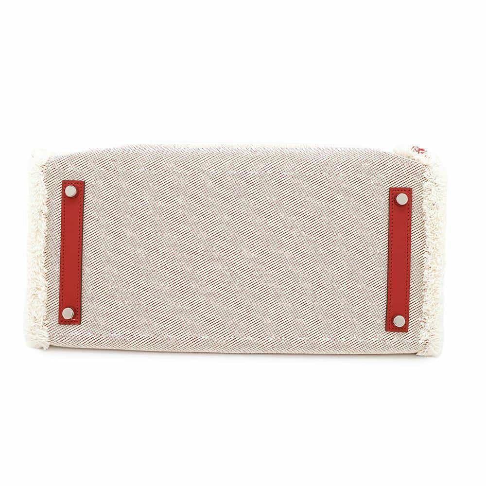 エルメス バーキン35 フレイフレイ ルージュクー/シルバー金具 スイフト/ツイルアッシュ Z刻印