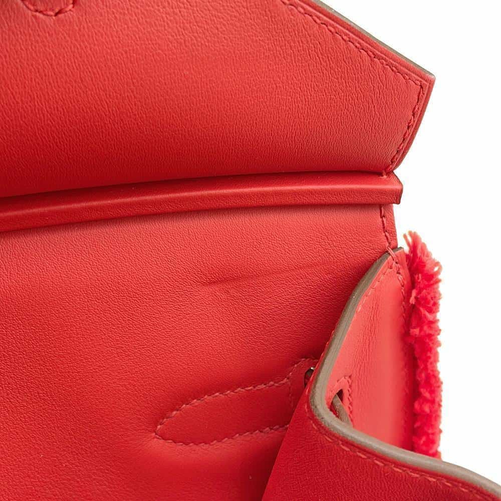 エルメス バーキン35 フレイフレイ ルージュクー/シルバー金具 スイフト/ツイルアッシュ Z刻印