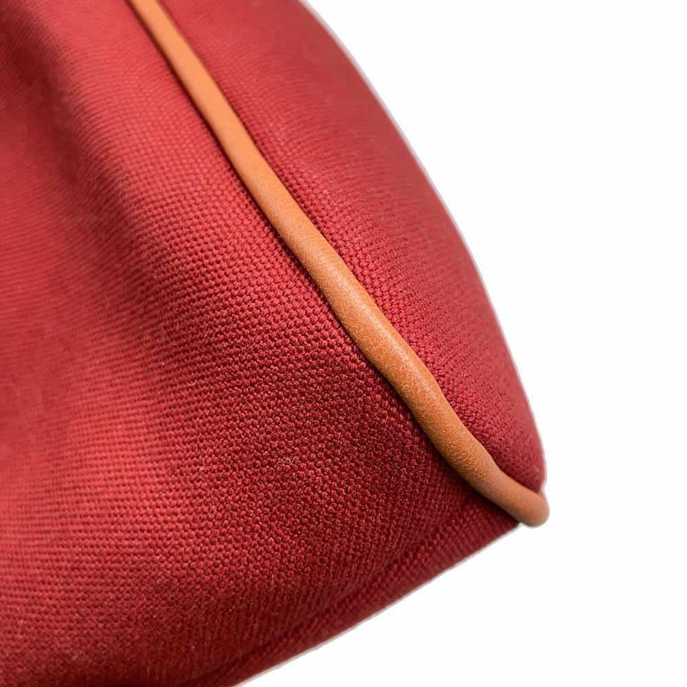 エルメス ポーチ ボリードポーチ ミニ レッド/シルバー金具 キャンバス HERMES 小物入れ