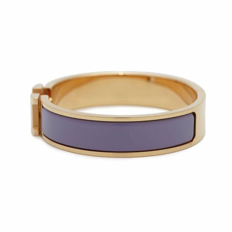 エルメス ブレスレット クリックH クリッククラックPM パープル/ゴールド金具 HERMES アクセサリー
