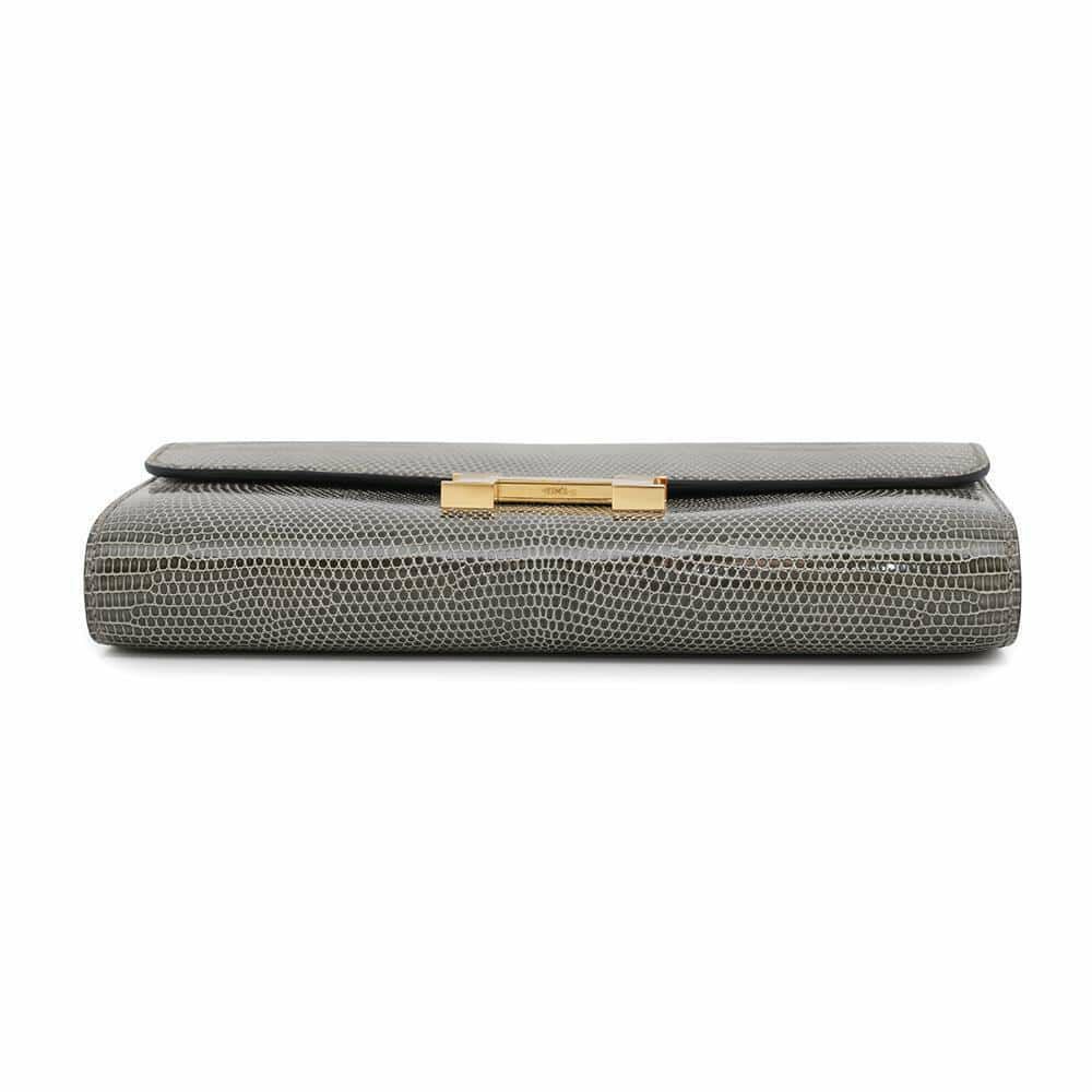 エルメス 長財布 コンスタンス トゥーゴー ロング グリスフォンセ/ゴールド金具 リザード B刻印