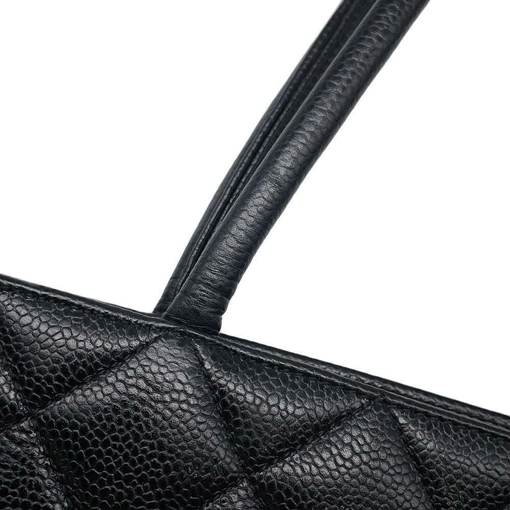 シャネル トートバッグ 復刻トート ココマーク キャビアスキン A01804 CHANEL バッグ マトラッセ キルティング 黒