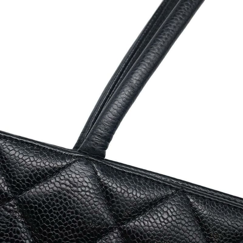 シャネル トートバッグ 復刻トート ココマーク キャビアスキン A01804 CHANEL バッグ マトラッセ キルティング 黒