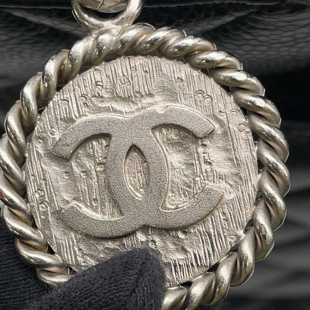 シャネル トートバッグ 復刻トート ココマーク キャビアスキン A01804 CHANEL バッグ マトラッセ キルティング 黒