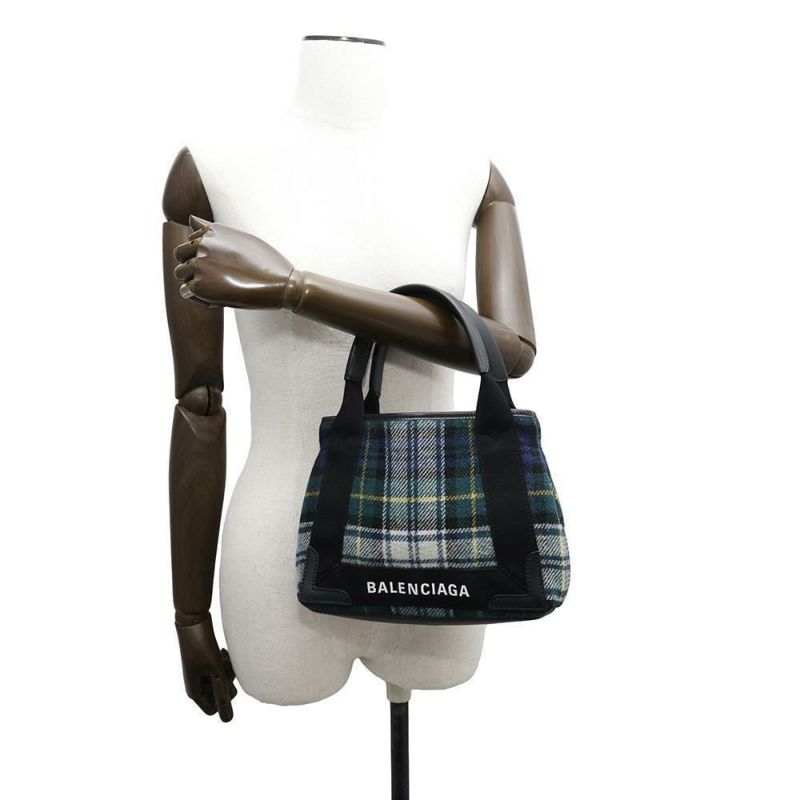 バレンシアガ ハンドバッグ ネイビーカバ XS 2wayショルダーバッグ 390346 ポーチ付 BALENCIAGA バッグ 黒