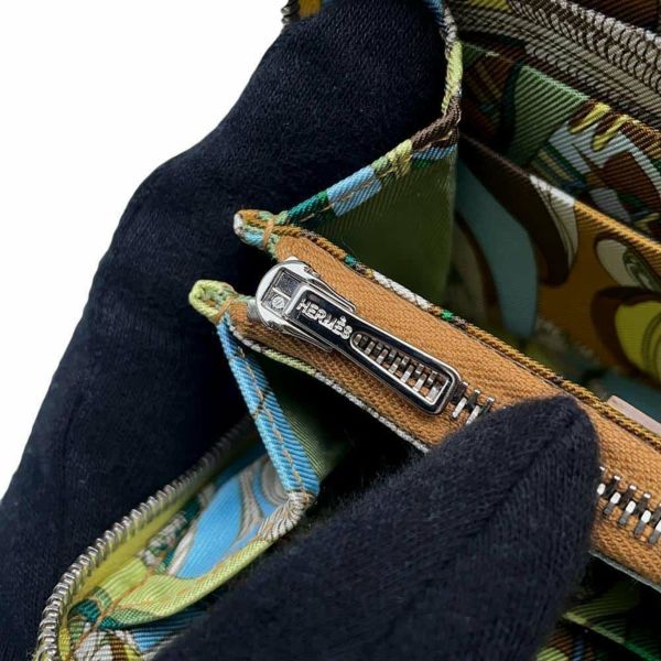 エルメス コインケース アザップコンパクト シルクイン ライム/シルバー金具 エプソン Y刻印