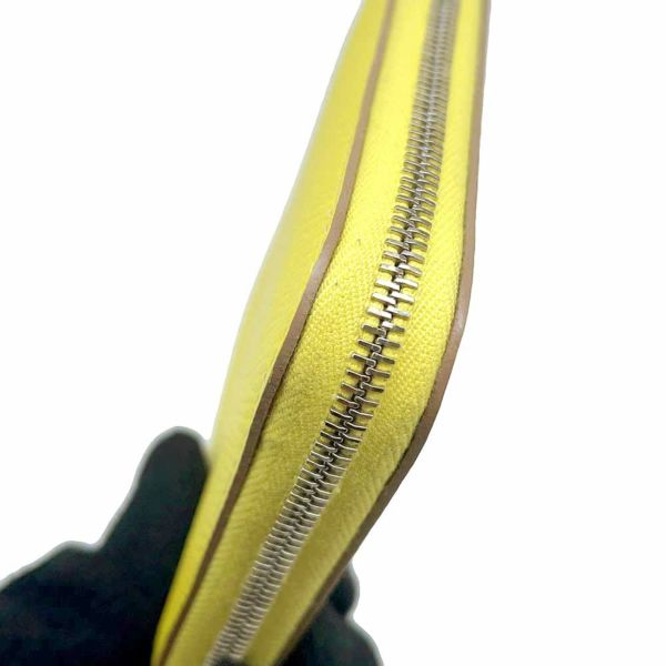 エルメス コインケース アザップコンパクト シルクイン ライム/シルバー金具 エプソン Y刻印