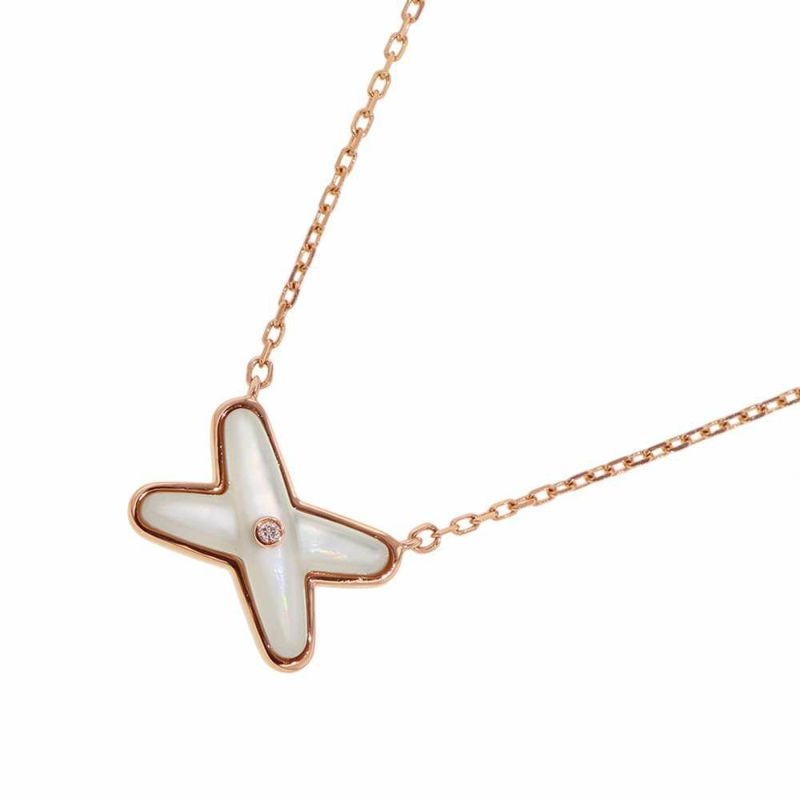 ショーメ ネックレス ジュ ドゥ リアン ペンダント マザーオブパール ダイヤ1P 0.01ct K18PG 082930 CHAUMET ジュエリー