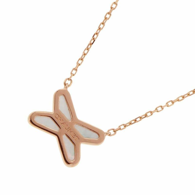 ショーメ ネックレス ジュ ドゥ リアン ペンダント マザーオブパール ダイヤ1P 0.01ct K18PG 082930 CHAUMET ジュエリー