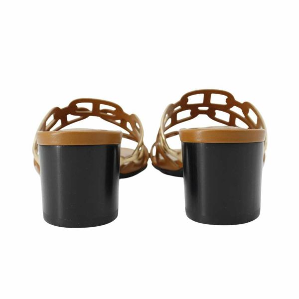 エルメス サンダル タンデム シェーヌダンクル レザー レディースサイズ36 HERMES 靴