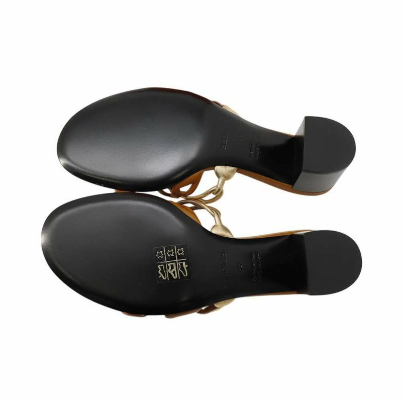 エルメス サンダル タンデム シェーヌダンクル レザー レディースサイズ36 HERMES 靴