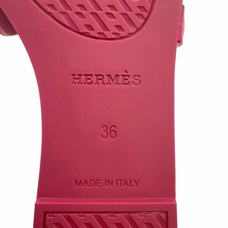エルメス サンダル シェーヌダンクル アロハ ラバー レディースサンダル36 HERMES 靴