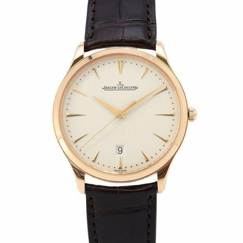 ジャガールクルト マスター ウルトラスリム デイト Q1282510 JAEGER-LECOULTRE 腕時計 アイボリー文字盤
