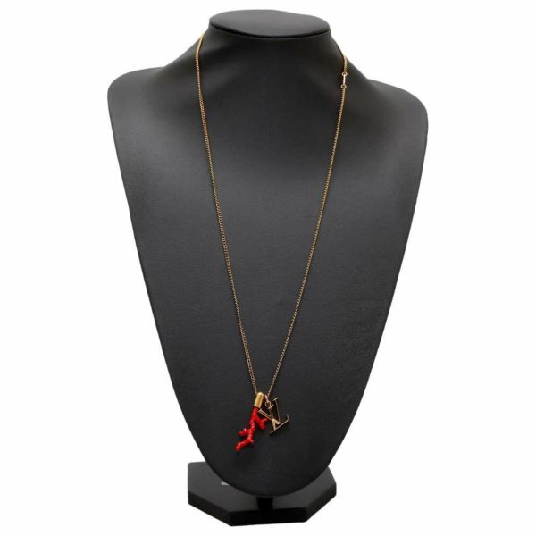 ルイヴィトン ネックレス LVイニシャル コーラル メタル M68903