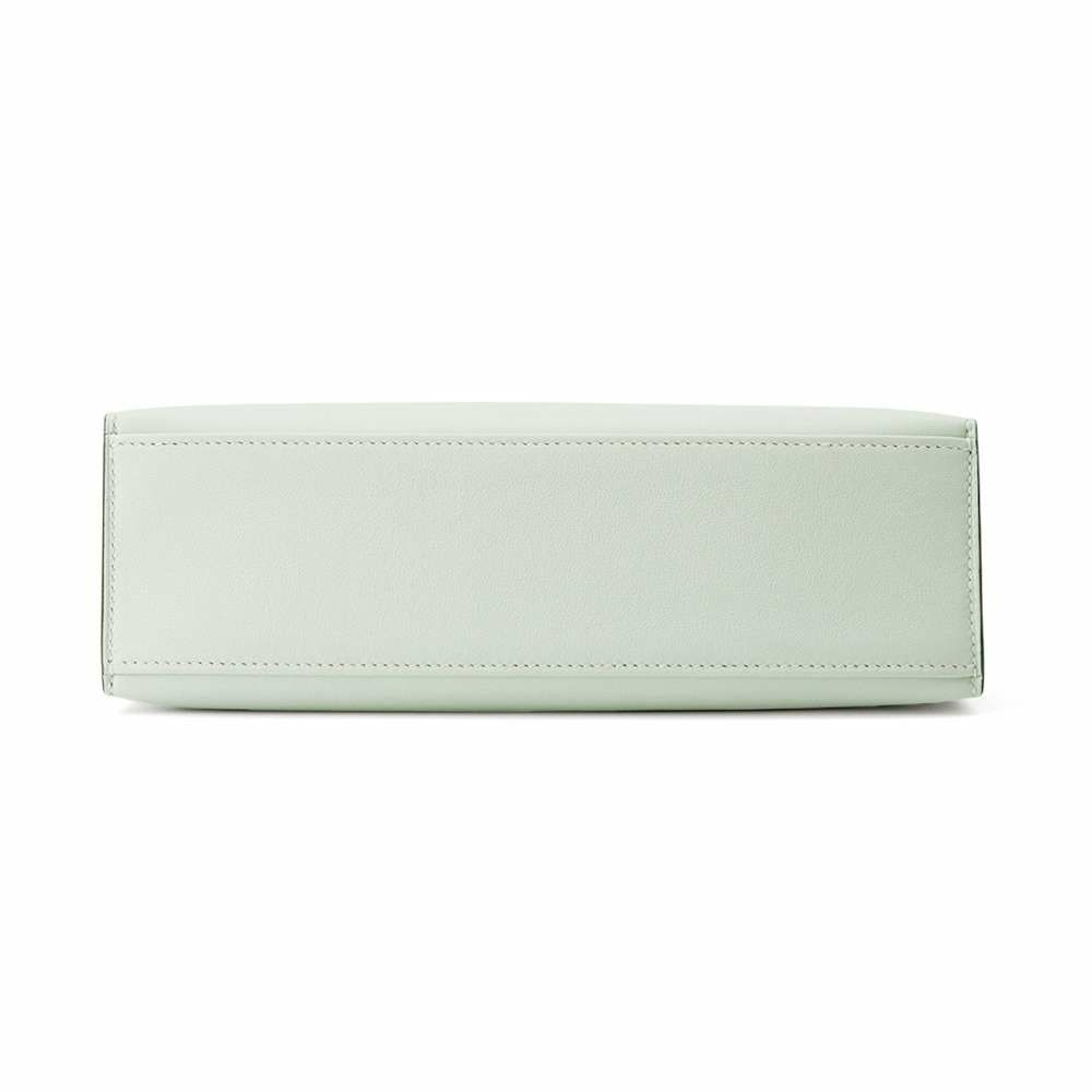 エルメス ハンドバッグ ポシェットケリー ヴェールペパーミント/シルバー金具 スイフト W刻印
