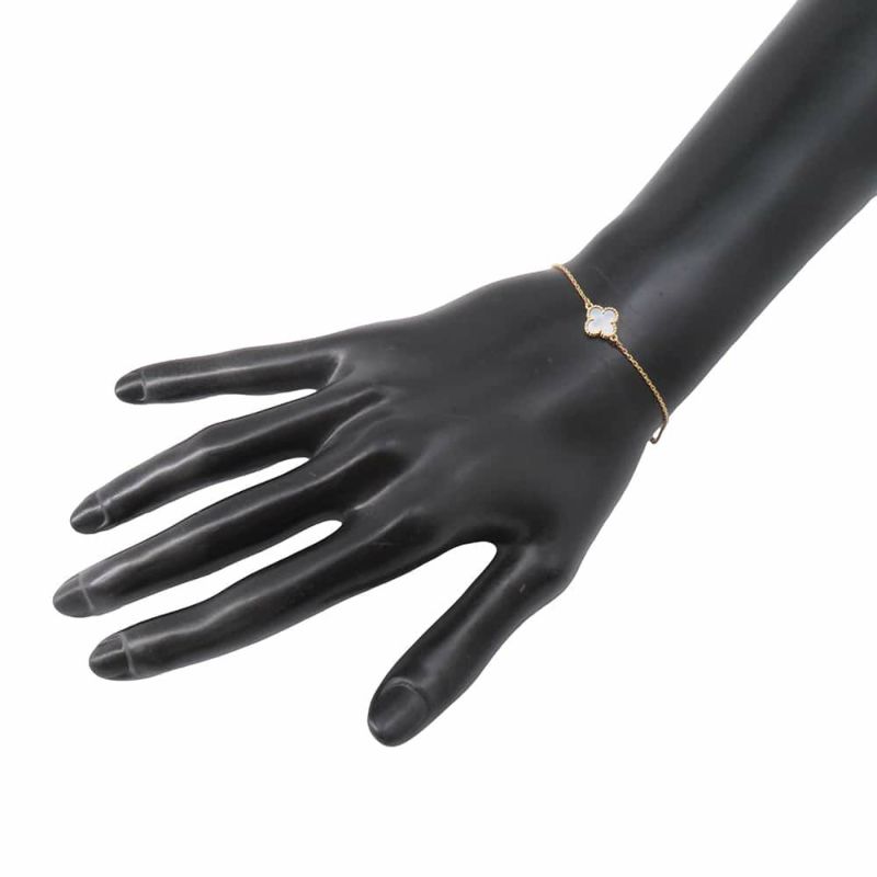 ヴァンクリーフ＆アーペル ブレスレット スウィート アルハンブラ ブレスレット マザーオブパール K18YGイエローゴールド VCARF68800