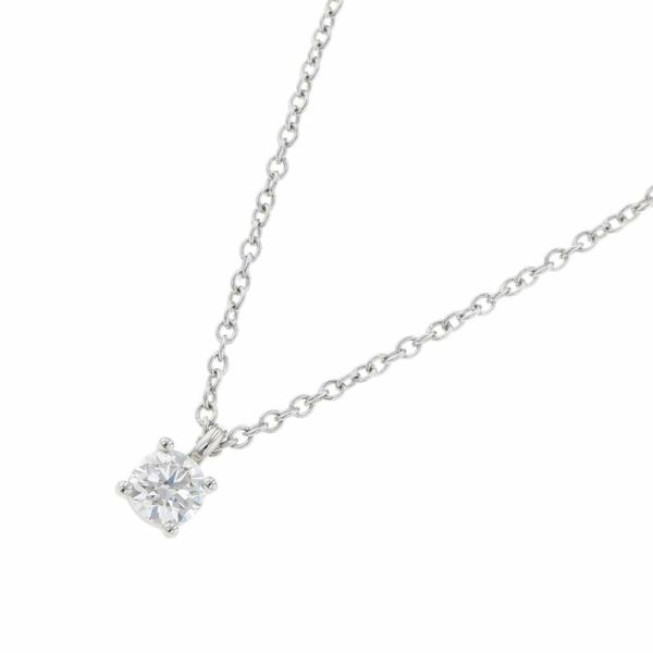 ティファニー ネックレス ソリティア ペンダント ダイヤモンド 0.18ct Pt950プラチナ 60007525 Co 鑑定書付き ジュエリー