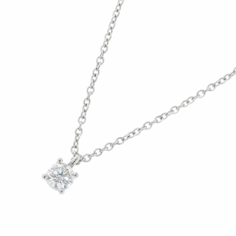 ティファニー ネックレス ソリティア ペンダント ダイヤモンド 0.18ct Pt950プラチナ 60007525 Co 鑑定書付き ジュエリー