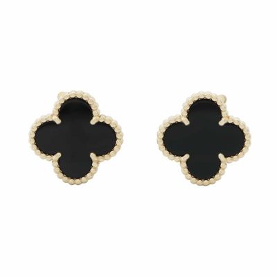 ヴァンクリーフ&アーペル イヤリング ヴィンテージ アルハンブラ イヤリング オニキス K18YG VCARA44200 安心保証