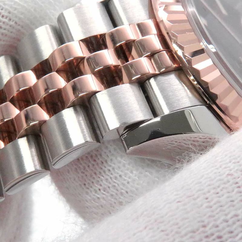 ロレックス レディ デイトジャスト SS/K18PG 279171 ROLEX 腕時計 レディース チョコレート文字盤