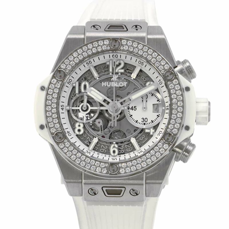 ウブロ ビッグバン ウニコ ホワイト ダイヤモンド 441.NE.2011.RW.1104 HUBLOT 腕時計 白文字盤
