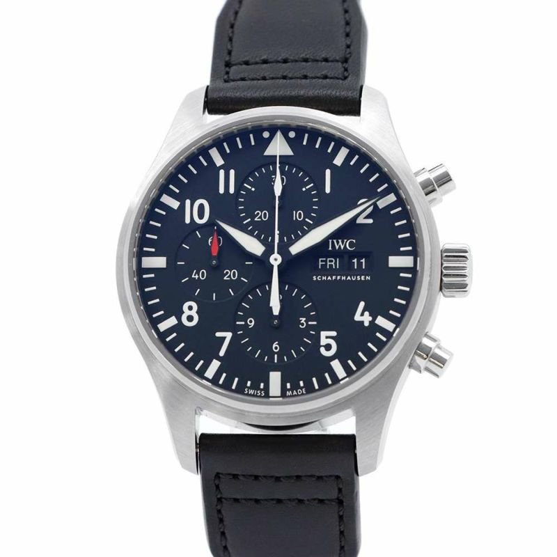 IWC パイロットウォッチ クロノグラフ デイデイト IW377709 腕時計 インターナショナルウォッチカンパニー 黒文字盤