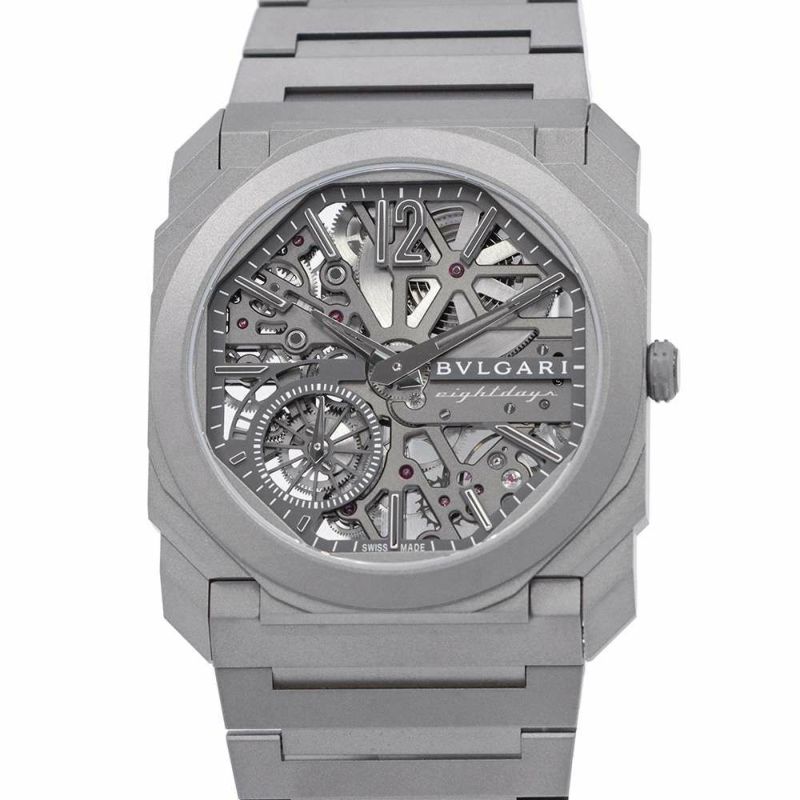 ブルガリ オクト フィニッシモ スケルトン エイトデイズ 103610 BVLGARI スケルトン/グレー文字盤