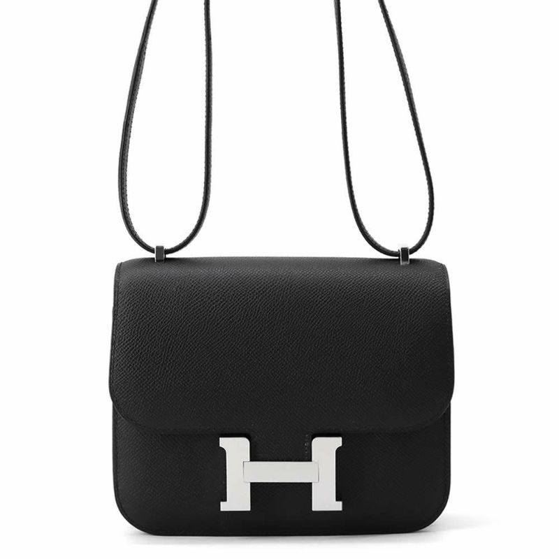 エルメス ミニ コンスタンス3 ミロワール ブラック/シルバー金具 エプソン W刻印 黒