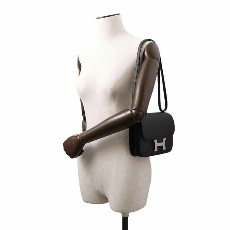 エルメス ミニ コンスタンス3 ミロワール ブラック/シルバー金具 エプソン W刻印 黒